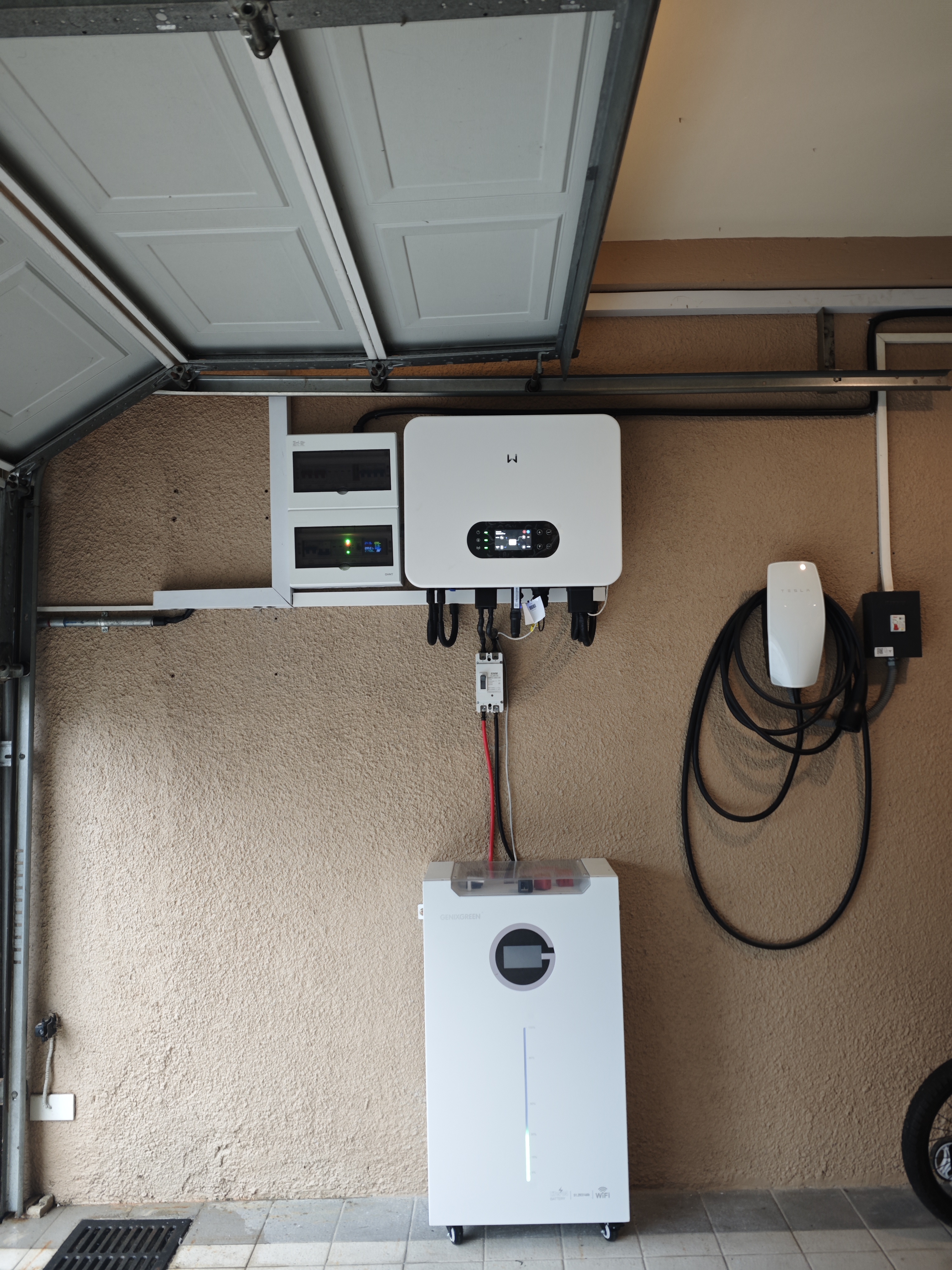 Solar battery bank installation